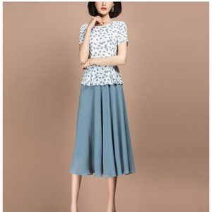 Summer Sweet Elegant Short Sleeve Chiffon